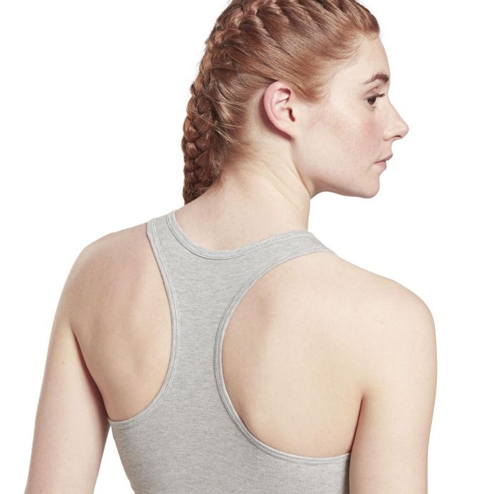 Top Deportivo de Mujer Reebok BRALET GR9393 Gris 2 Top Deportivo de Mujer Reebok BRALET GR9393 Gris 2