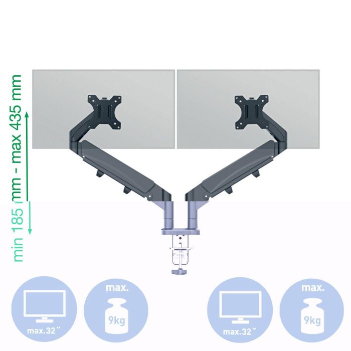 Soporte de Mesa para Pantalla Leitz Ergo Space Saving 17" 32" 5 Soporte de Mesa para Pantalla Leitz Ergo Space Saving 17" 32" 5