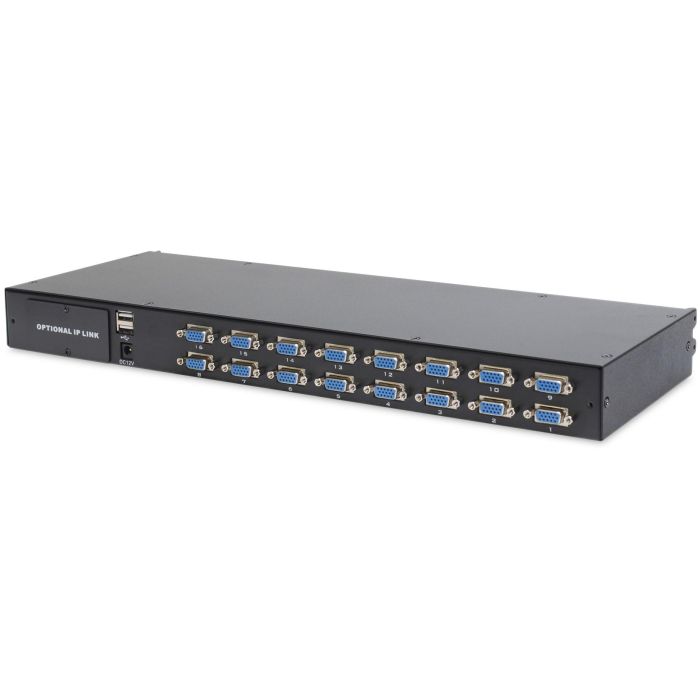DIGITUS Konsole 19" 1HE TFT dt.Layout 16Port Touchpad schwar 5