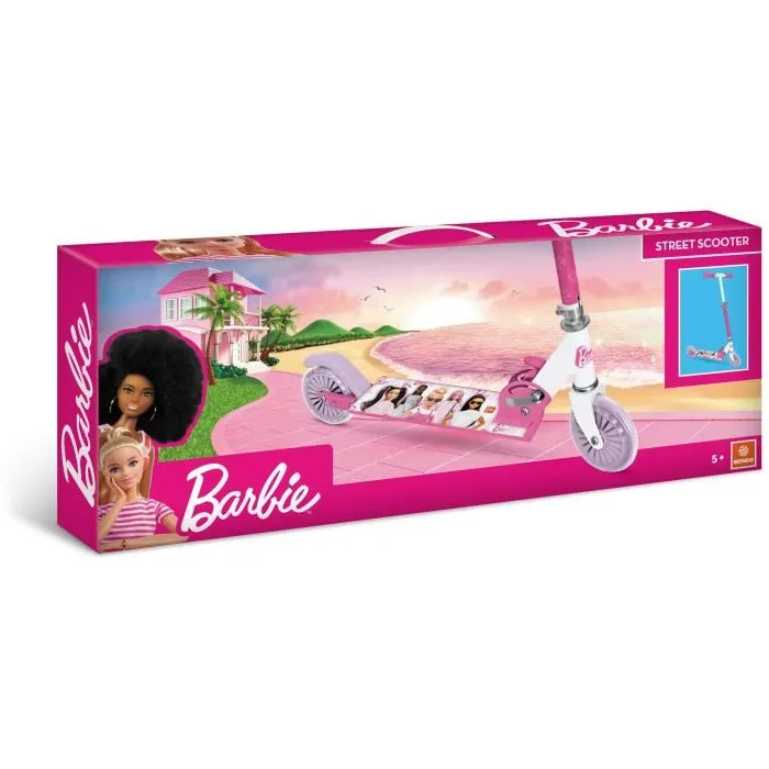 Mondo Patinete 2 Ruedas Plegable Barbie Ideal para Conducción Segura 2