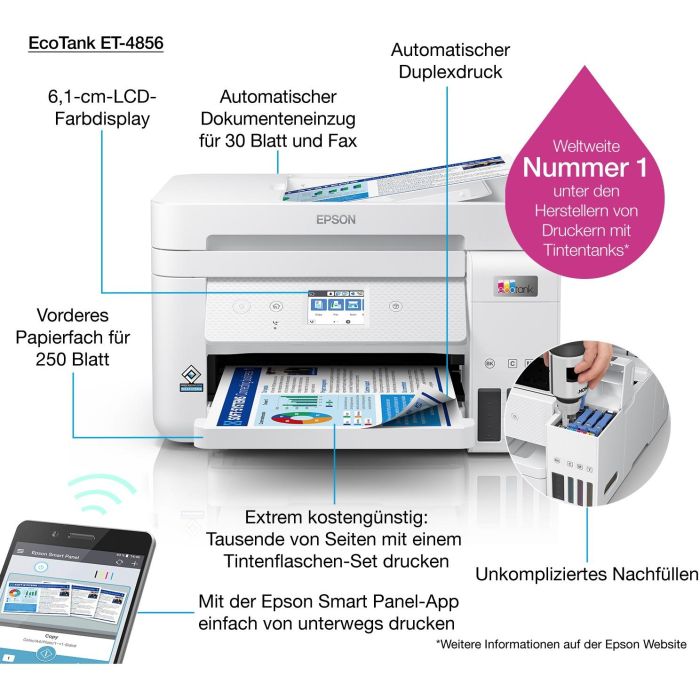 Epson Equipo multifuncion color EcoTank ET-4856 A4 6 Epson Equipo multifuncion color EcoTank ET-4856 A4 6