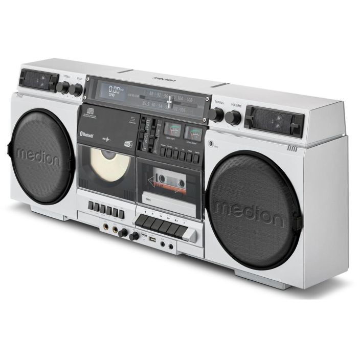 Medion P66538 Retro-Boombox blanco 20W 1