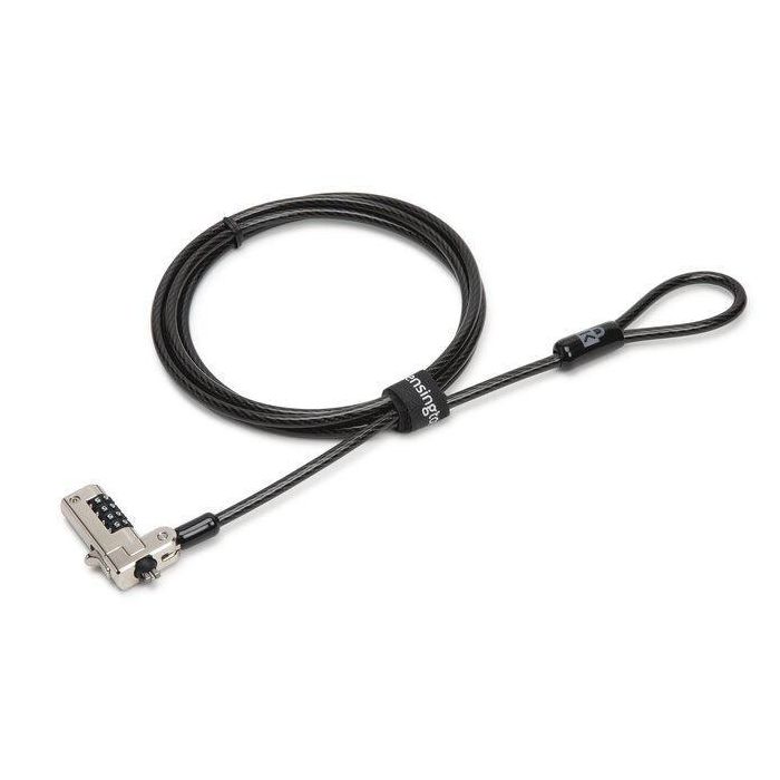 Kensington Candado de Combinación N17 para Portátiles/Tablets con Ranura Cuña, Cable Acero, Código 4 Dígitos