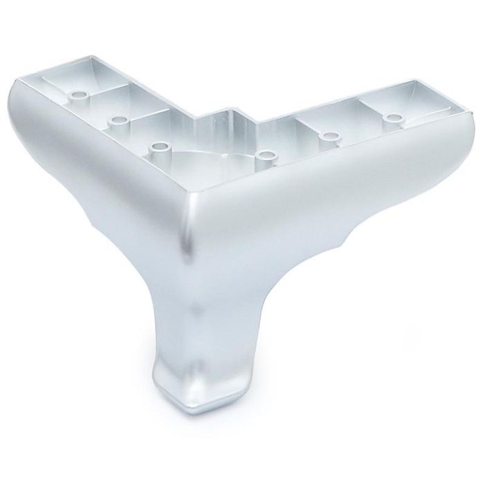 Q&Q Pata de Sofá y Mueble Plástico Okaliptus, Recambio Universal, Gris 140x140mm H100mm, Resistente y Duradera