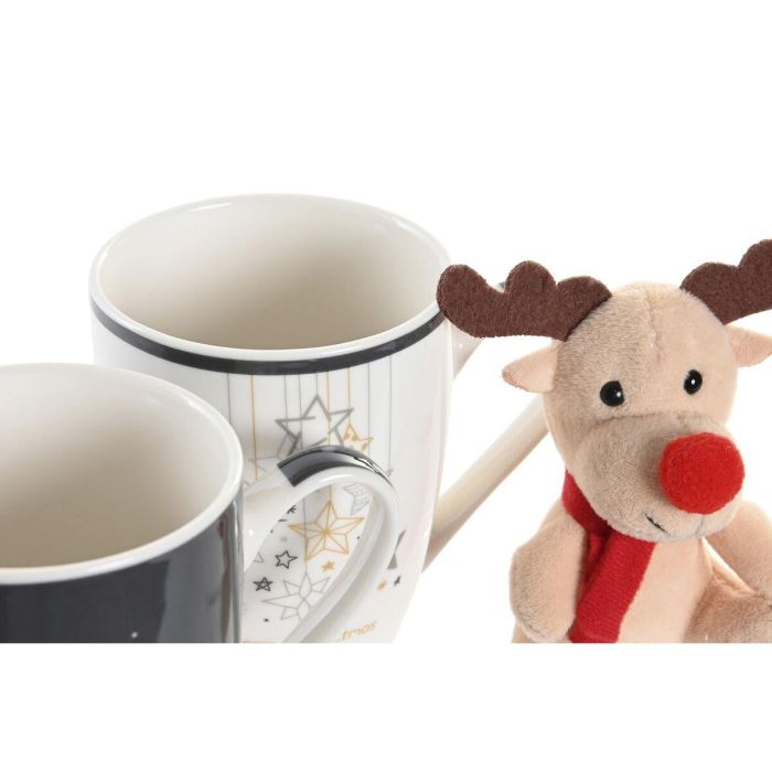 Mug Navidad Moderna DKD Home Decor Azul Blanco 8 x 10 x 12 cm Set de 2 (2 Unidades) 2 Mug Navidad Moderna DKD Home Decor Azul Blanco 8 x 10 x 12 cm Set de 2 (2 Unidades) 2