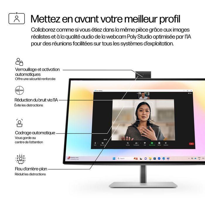 HP 727pm Monitor de Conferencia 4K de 27 Pulgadas Series 7 Pro