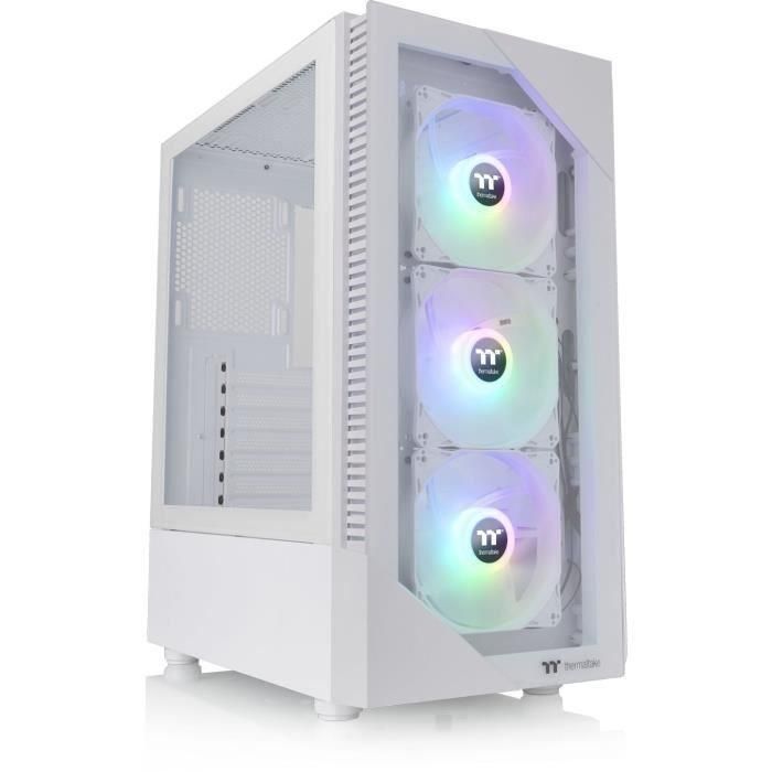 Caja de PC - THERMALTAKE - View 200 TG ARGB Snow (Blanco) - Torre media - Formato ATX