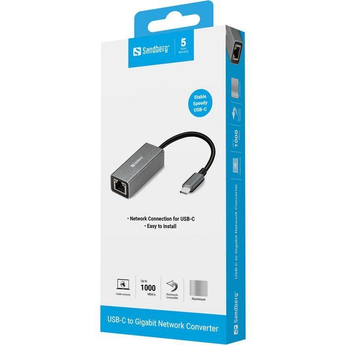 Sandberg USB-C Gigabit Network Adapter 1 Sandberg USB-C Gigabit Network Adapter 1