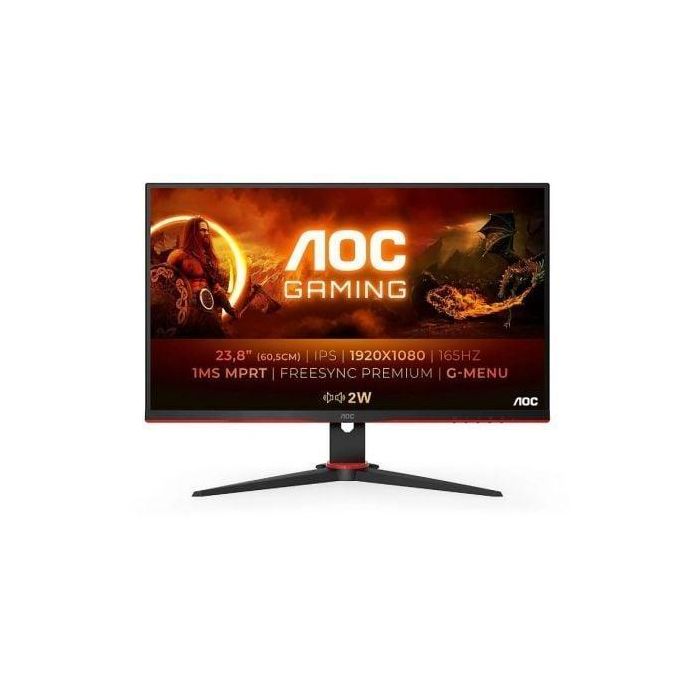 Monitor Gaming AOC 24G2SPAE/BK 23.8"/ Full HD/ 1ms/ 165Hz/ IPS/ Multimedia/ Negro Monitor Gaming AOC 24G2SPAE/BK 23.8"/ Full HD/ 1ms/ 165Hz/ IPS/ Multimedia/ Negro