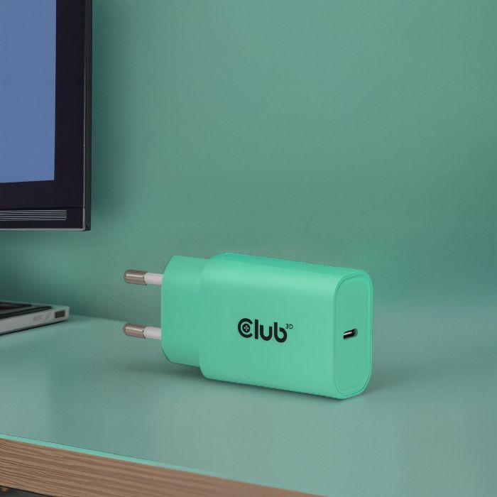Club3D Lifestyle Ladegerät USB-C 30Watt. 2Stk grün retail 4 Club3D Lifestyle Ladegerät USB-C 30Watt. 2Stk grün retail 4