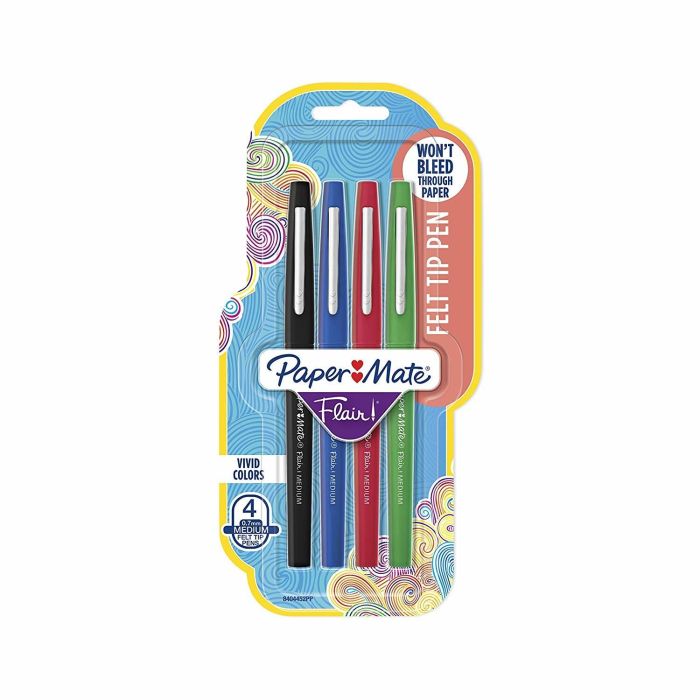 PAPER MATE Faserschreiber Flair 4er Strd Farben M 0.7 mm Blister 0 PAPER MATE Faserschreiber Flair 4er Strd Farben M 0.7 mm Blister 0