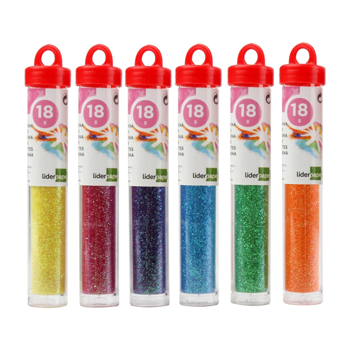 Liderpapel Purpurina Fantasia Colores Metalicos Pasteles Bote 18 gr 3