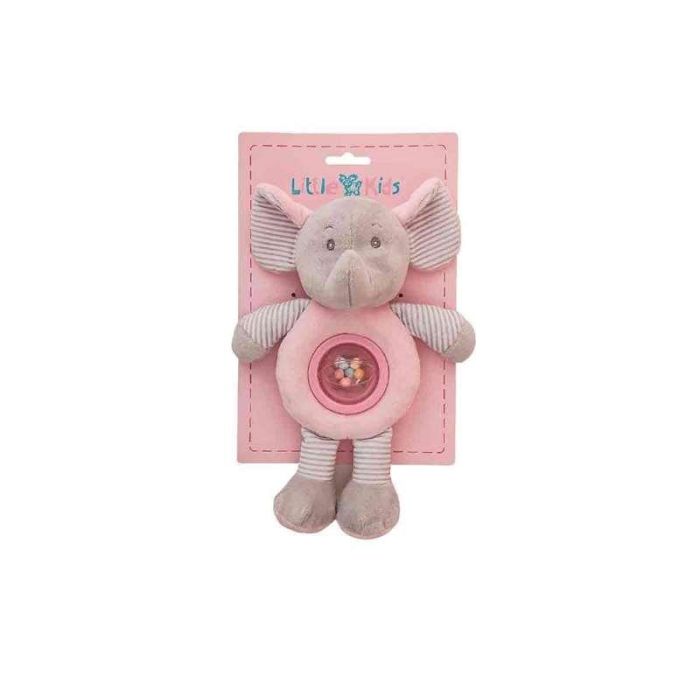 Peluche elefante rosa sonajero bolita 25 cm Peluche elefante rosa sonajero bolita 25 cm