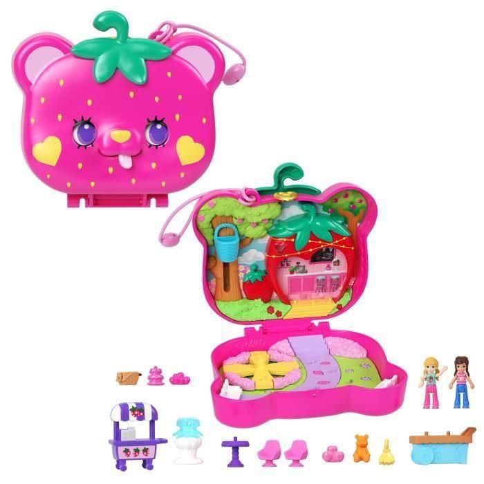 Caja Oso Fresa - Polly Pocket - Hrd35 - Caja Compacta Mini Muñeca Polly Pocket Caja Oso Fresa - Polly Pocket - Hrd35 - Caja Compacta Mini Muñeca Polly Pocket