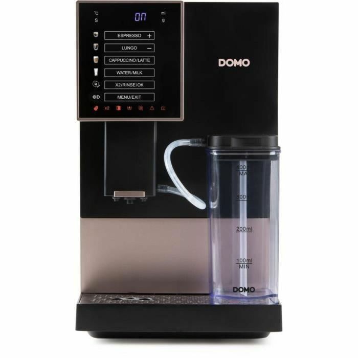 Domo DO743K Cafetera espresso automática con molinillo 1350 W 19 bar 125 g de café Negra 1