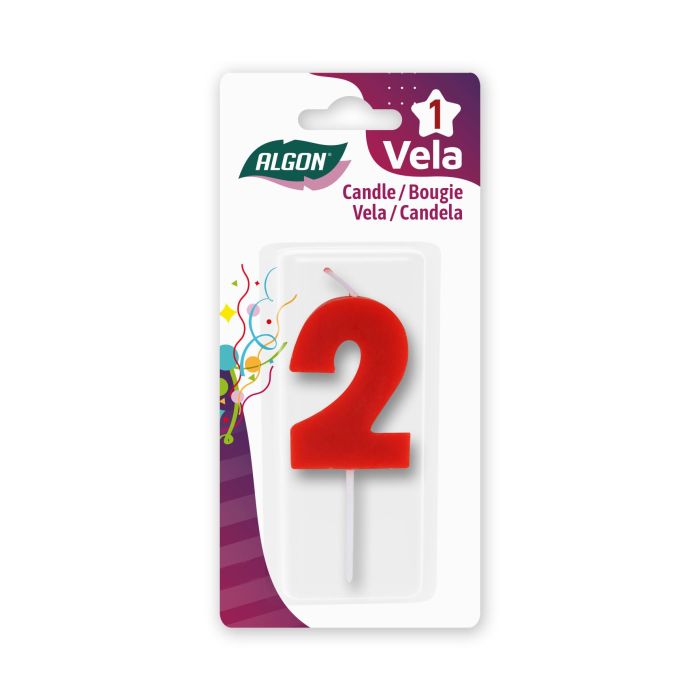Vela Roja N.2 Algon - Decoración y Aromatización (36 Unidades) 1 Vela Roja N.2 Algon - Decoración y Aromatización (36 Unidades) 1