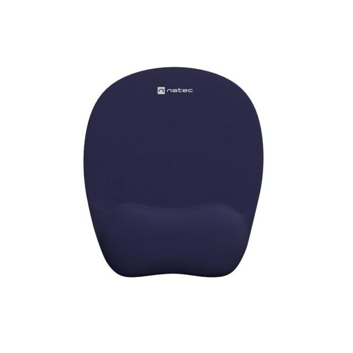 NATEC CHIPMUNK Alfombrilla Ratón Ergonómica con Reposamuñecas Antideslizante de Tela y Espuma de Memoria Azul Oscuro 235x195 mm 2