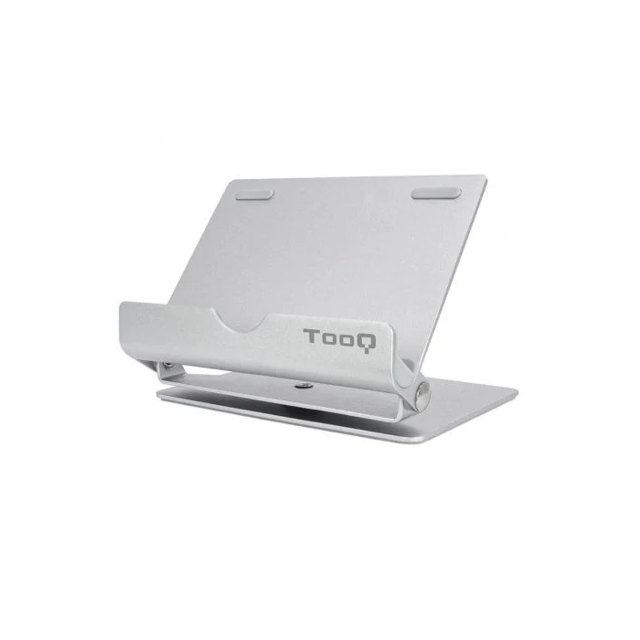 TooQ Soporte Sobremesa PH0002-S para Smartphone/Tablet, Plata, Ajustable 360º y 90º