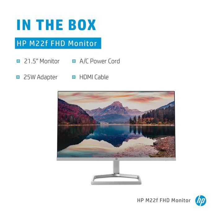 HP Monitor M22f 21.5" Full HD (FHD) IPS Antirreflectante, 5ms, 75Hz, AMD FreeSync, Low Blue Light, Negro/Plata 11