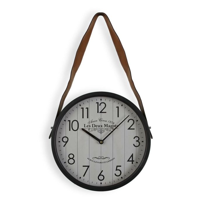 Reloj de Pared Versa Les Deux Magots Metal 6 x 35 x 35 cm