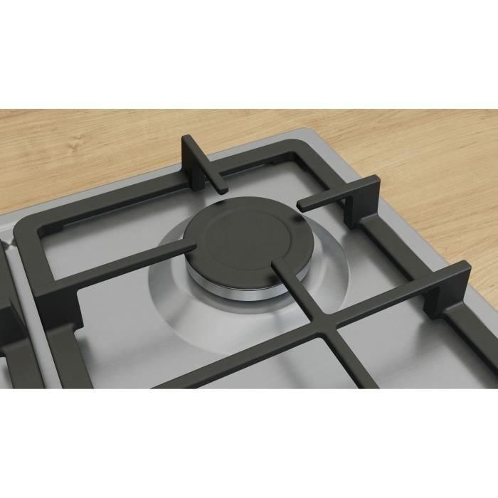 Placa de gas - BOSCH Serie 4 - 4 fuegos - 52 x 58,2 x 4,5 cm - PGP6B5K90 - Acero inoxidable 3 Placa de gas - BOSCH Serie 4 - 4 fuegos - 52 x 58,2 x 4,5 cm - PGP6B5K90 - Acero inoxidable 3