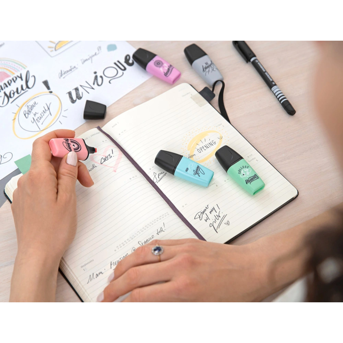 Stabilo Rotulador BOSS mini pastel love Estuche 3 uds Fucsia Helado/Naranja Pálido/Gris 5