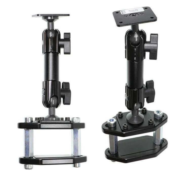 Brodit Soporte Pedestal 172mm para Carretilla Elevadora con Agujeros AMPS y Giro 360° para Montaje en Barras y Tubos