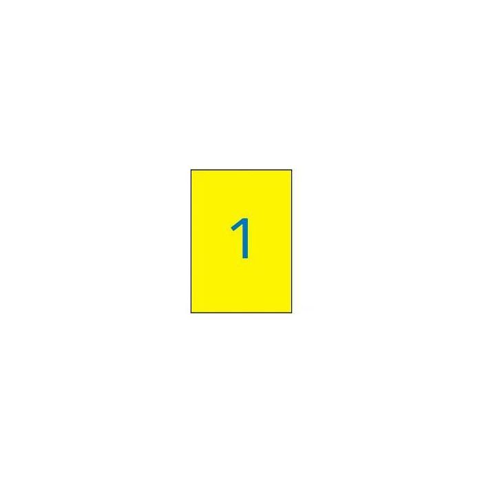 Apli Etiquetas Adhesivas 210x297 mm Láser C-Rectos 1 X 20H Amarillo Fluorescente Apli Etiquetas Adhesivas 210x297 mm Láser C-Rectos 1 X 20H Amarillo Fluorescente