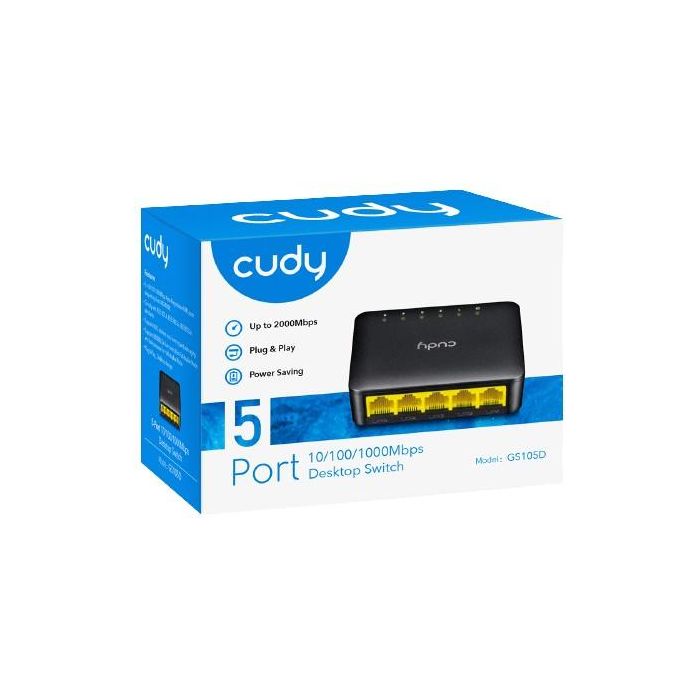Cudy GS105D Switch Gigabit Ethernet 5 Puertos 2