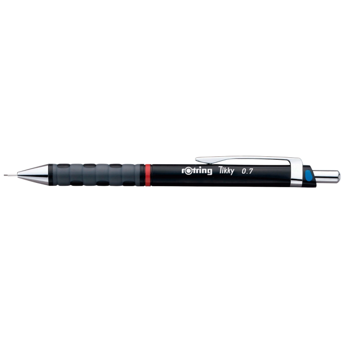 Rotring Portaminas Tikky 0.7mm Negro con Empuñadura de Goma para Comodidad y Precisión 1