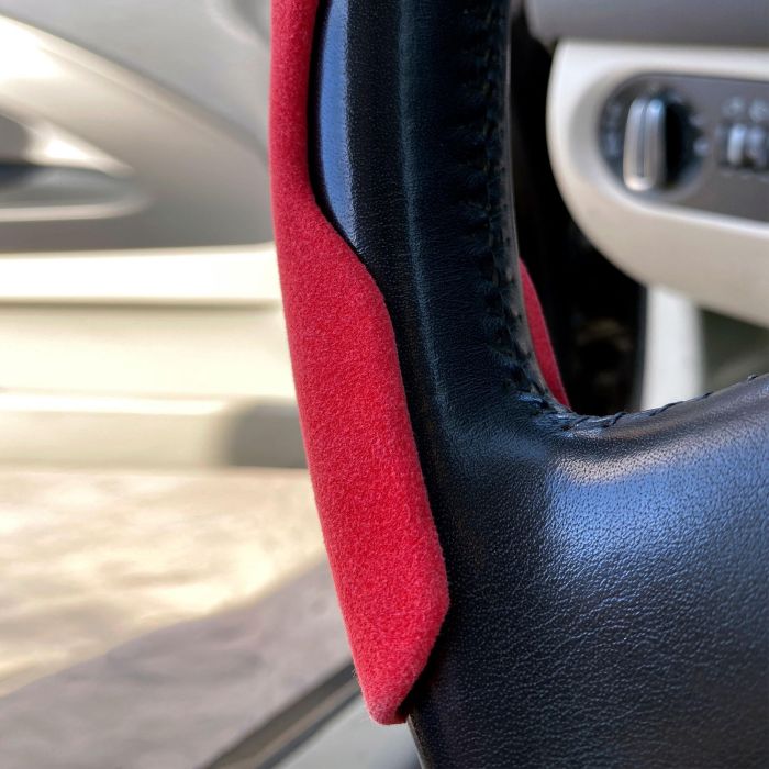 Occ Motorsport Funda de Volante Roja 2 Piezas ABS y Terciopelo Universal Antideslizante Diámetro 35-40 cm 4