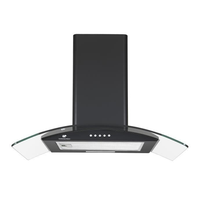 Continental Edison CEH60GB Campana Decorativa 60 cm Negro y Vidrio Continental Edison CEH60GB Campana Decorativa 60 cm Negro y Vidrio
