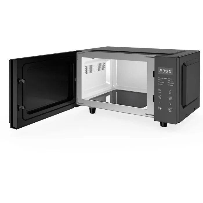 Continental Edison Microondas sin Plato Giratorio CEMO23FB con Grill, 23L, Negro 3