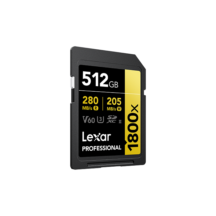 Lexar Professional 1800x 512 GB SDXC UHS-II Clase 10, V60, U3, 280 MB/s, Negro - LSD1800512G-BNNNG 1 Lexar Professional 1800x 512 GB SDXC UHS-II Clase 10, V60, U3, 280 MB/s, Negro - LSD1800512G-BNNNG 1
