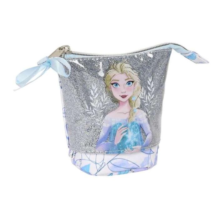 Estuche Escolar Frozen Memories Azul Blanco 8 x 19 x 6 cm 2