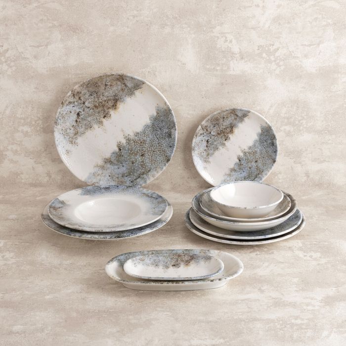 Plato para Pizza Bidasoa Polaris Hydrozero Beige Cerámica Ø 30 cm (6 Unidades) 5