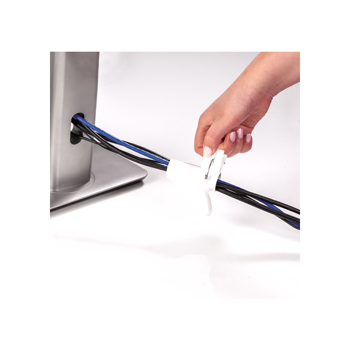 Fellowes Tubo flexible para protección de cables 9929901 para Piso Blanco 2000 mm 1