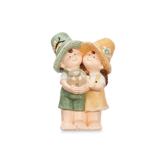 Figura Solar Pareja Ibergarden 22.3x38x18 cm - Poliresina, Colores: Amarillo, Blanco, Verde (2 Unidades) 3 Figura Solar Pareja Ibergarden 22.3x38x18 cm - Poliresina, Colores: Amarillo, Blanco, Verde (2 Unidades) 3