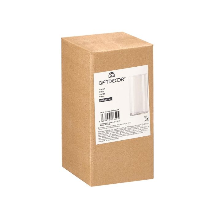 Florero Cristal Cilindro 10X20Cm Giftdecor (Set de 12) 2 Florero Cristal Cilindro 10X20Cm Giftdecor (Set de 12) 2