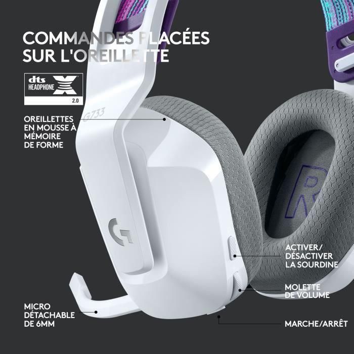 Logitech Auricular con Micrófono G733 LIGHTSPEED Inalámbrico, 29h Batería, RGB LIGHTSYNC 4 Logitech Auricular con Micrófono G733 LIGHTSPEED Inalámbrico, 29h Batería, RGB LIGHTSYNC 4