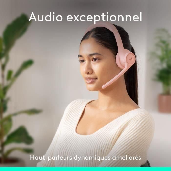 Auriculares inalámbricos Bluetooth para PC Logitech Zone 300 con micrófono con cancelación de ruido - Rosa 2 Auriculares inalámbricos Bluetooth para PC Logitech Zone 300 con micrófono con cancelación de ruido - Rosa 2