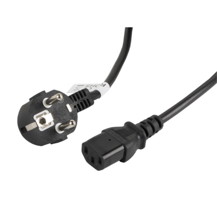 Lanberg Cable de Alimentación Schuko Cee 7 a IEC320 C13, 3m, para PC y Portátiles