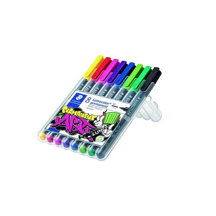 Staedtler Rotulador Lumocolor Permanente Art Estuche 8 Unidades Colores Surtidos