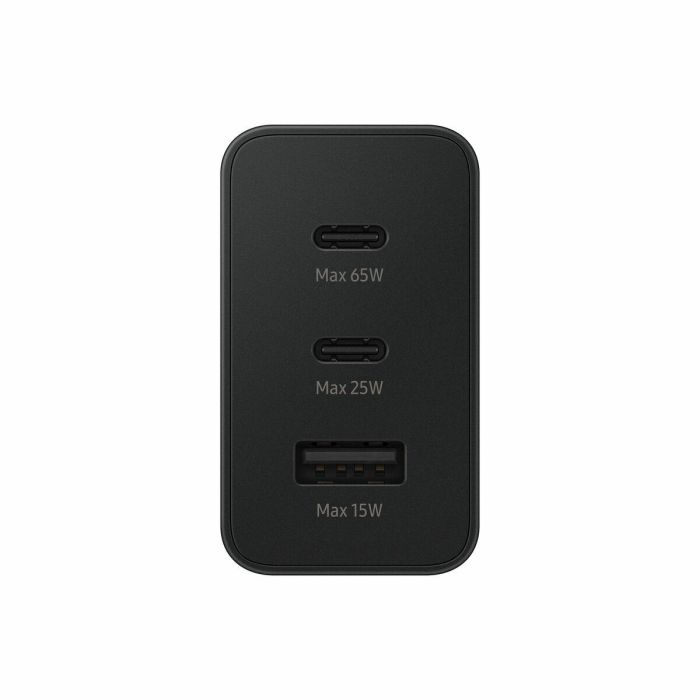 Samsung EP-T6530NBEGEU Cargador de Pared 65W Triple Puerto para Carga Rápida con 2x USB-C y 1x USB-A Negro 81
