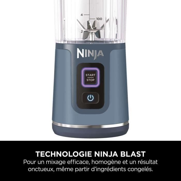 Batidora de vaso portátil Ninja AZUL, 530 ml, USB-C, apta para smoothies y bebidas frías, incluye vaso y tapa de viaje 4 Batidora de vaso portátil Ninja AZUL, 530 ml, USB-C, apta para smoothies y bebidas frías, incluye vaso y tapa de viaje 4