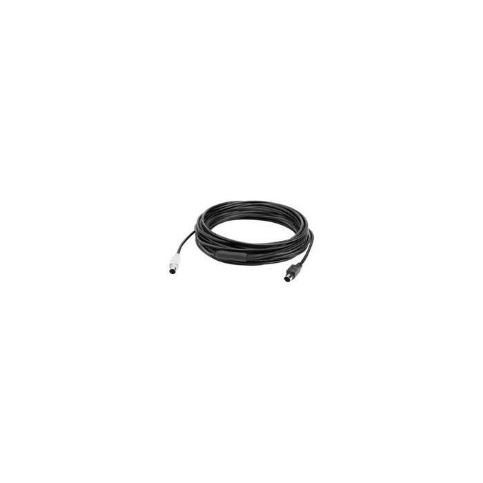 Logitech 939-001487 Cable Extensor GROUP 10m para Videoconferencia 6-p Mini-DIN Macho/Macho Negro