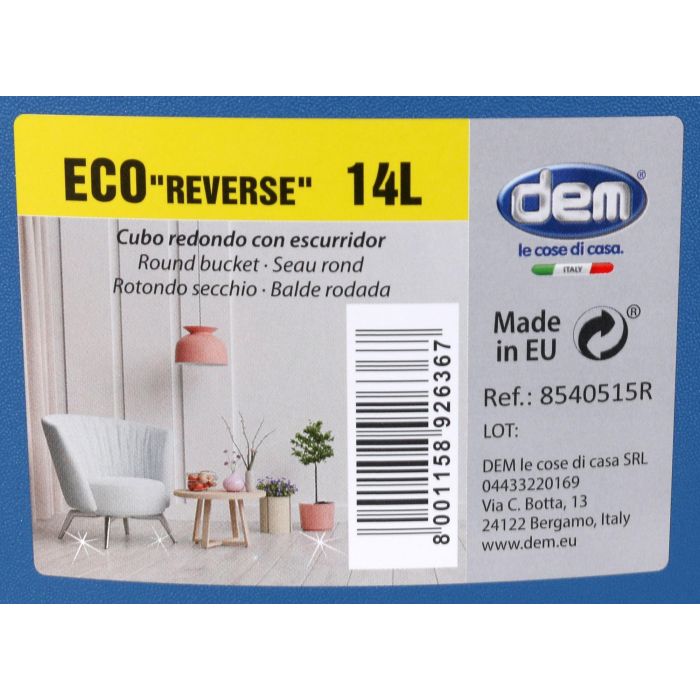 Cubo Oval 14L con Escurridor Eco Reverse - Dem (12 Unidades) 6 Cubo Oval 14L con Escurridor Eco Reverse - Dem (12 Unidades) 6