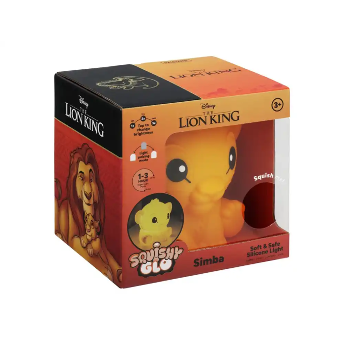 Disney Lámpara Squishy Glo Silicona Recargable Simba 15 cm Paladone 8