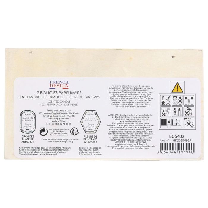 Home Deco Factory Juego de 2 Velas diámetro 5,5 cm altura 6,5 cm 1 Home Deco Factory Juego de 2 Velas diámetro 5,5 cm altura 6,5 cm 1