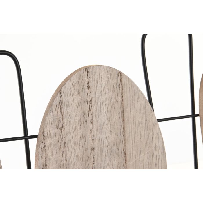 DKD Home Decor Decoración de Pared Estilo Loft, Colores Negro y Natural, de MDF y Metal, 42x38x0.8 cm - Set de 2 Unidades 2 DKD Home Decor Decoración de Pared Estilo Loft, Colores Negro y Natural, de MDF y Metal, 42x38x0.8 cm - Set de 2 Unidades 2